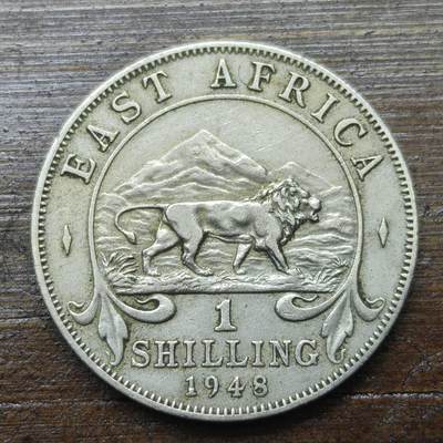 【铜匠收藏】★第142★散币专场 不寄存，30包邮。不满30元，支付5元运费。《接受代拍 代送NGC评级》 - 63【无寄存】英属东非 1先令 1948年 乔治六世