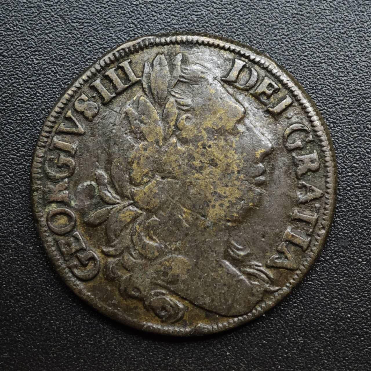 【淘币小摊】限时拍第八百五十七拍  老铜币场  满百包邮可预留两周  周一统一发货  英国1788年乔治三世铜代币