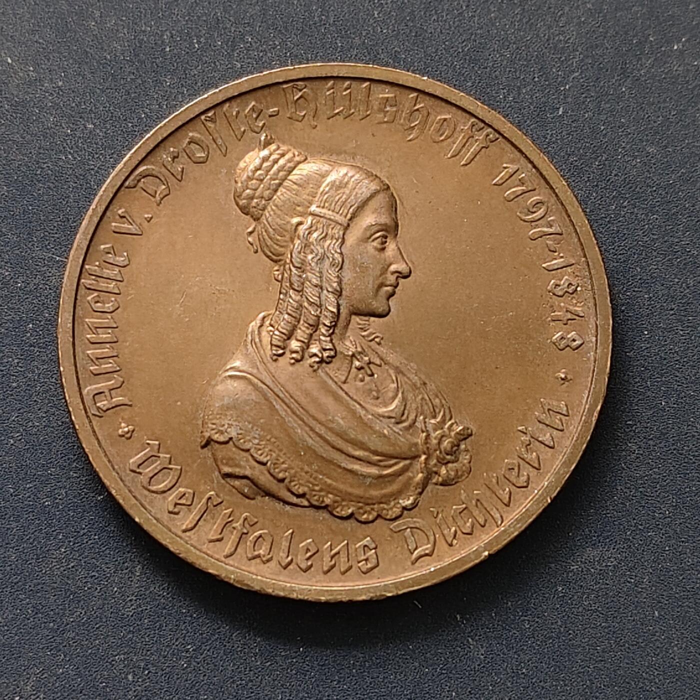 【全场包邮】纯粹捡漏拍498场-持续更新中 德国紧急状态威斯特法伦1923年500马克女诗人安内特·冯·德罗斯特-徽尔斯霍夫大马币