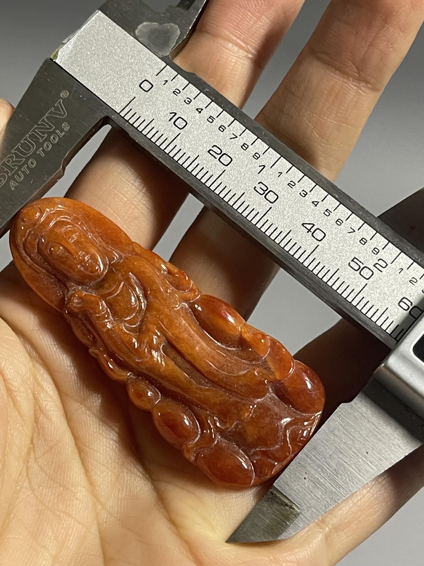 喵了个咪的第二期玉器杂项拍卖 天然红翡观音