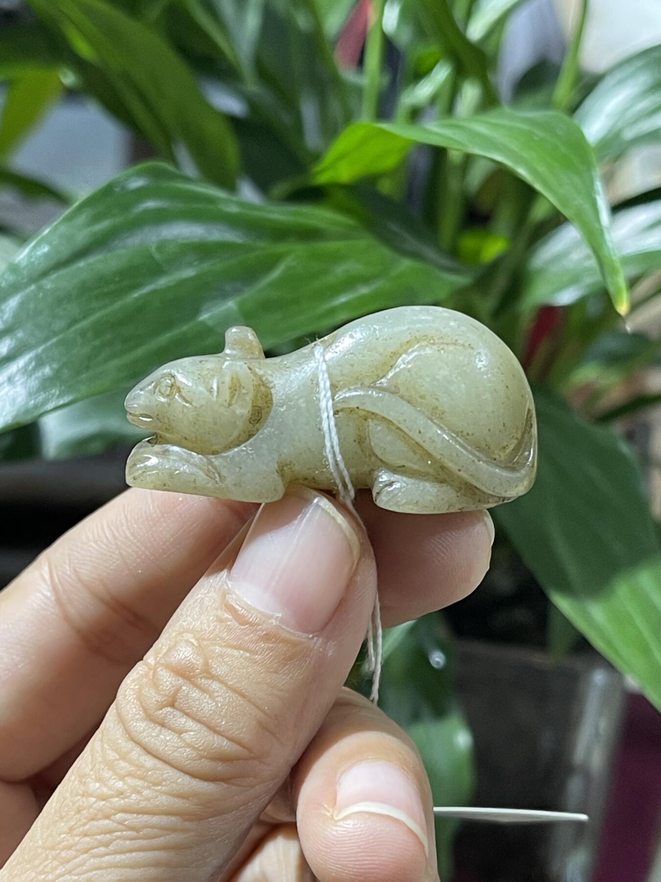 喵了个咪的第二期玉器杂项拍卖 和田玉老鼠