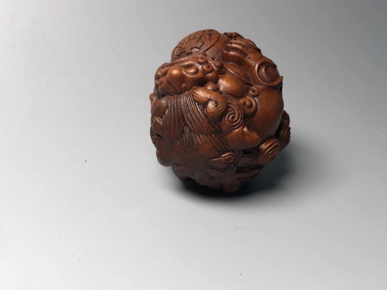 喵了个咪的第三期木器杂项小摆件拍卖 黄杨木招财进宝