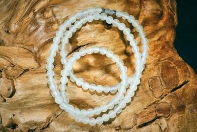 上海都达杂项专场十二（全场包邮】 - 天然白冰翡翠（A货）项链89-7