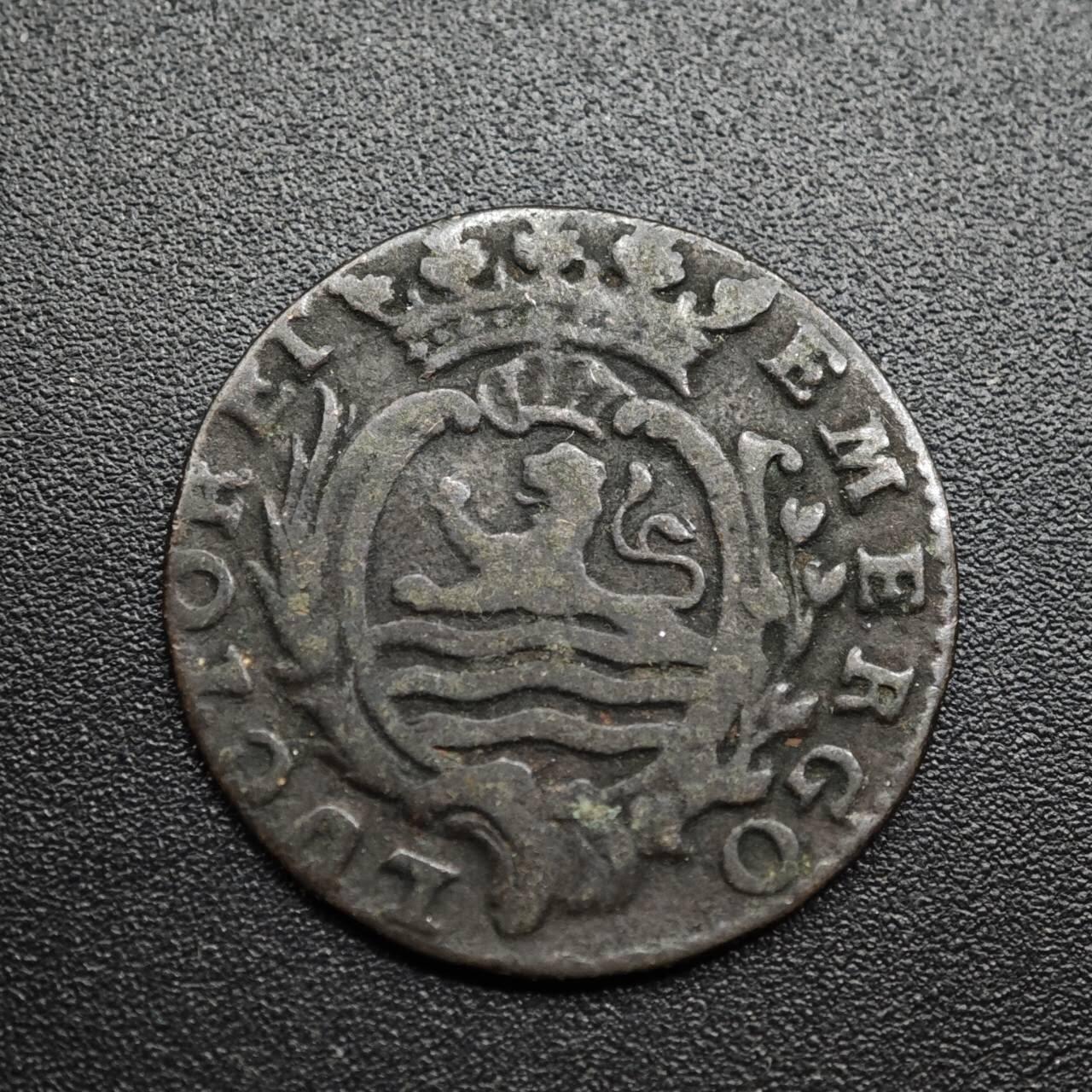 【淘币小摊】限时拍第八百五十七拍  老铜币场  满百包邮可预留两周  周一统一发货  荷兰泽兰省1766年铜币