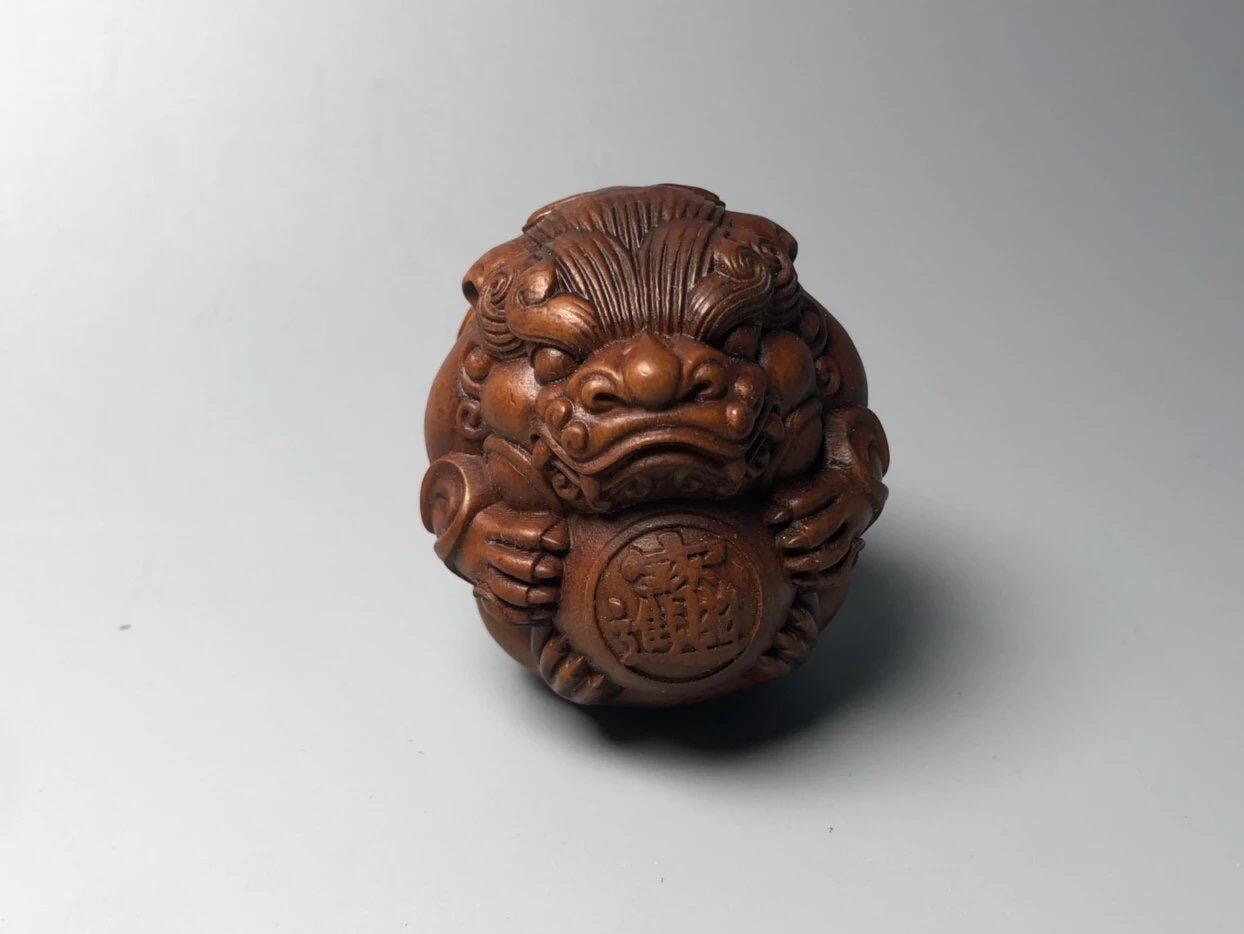 喵了个咪的第三期木器杂项小摆件拍卖 黄杨木招财进宝