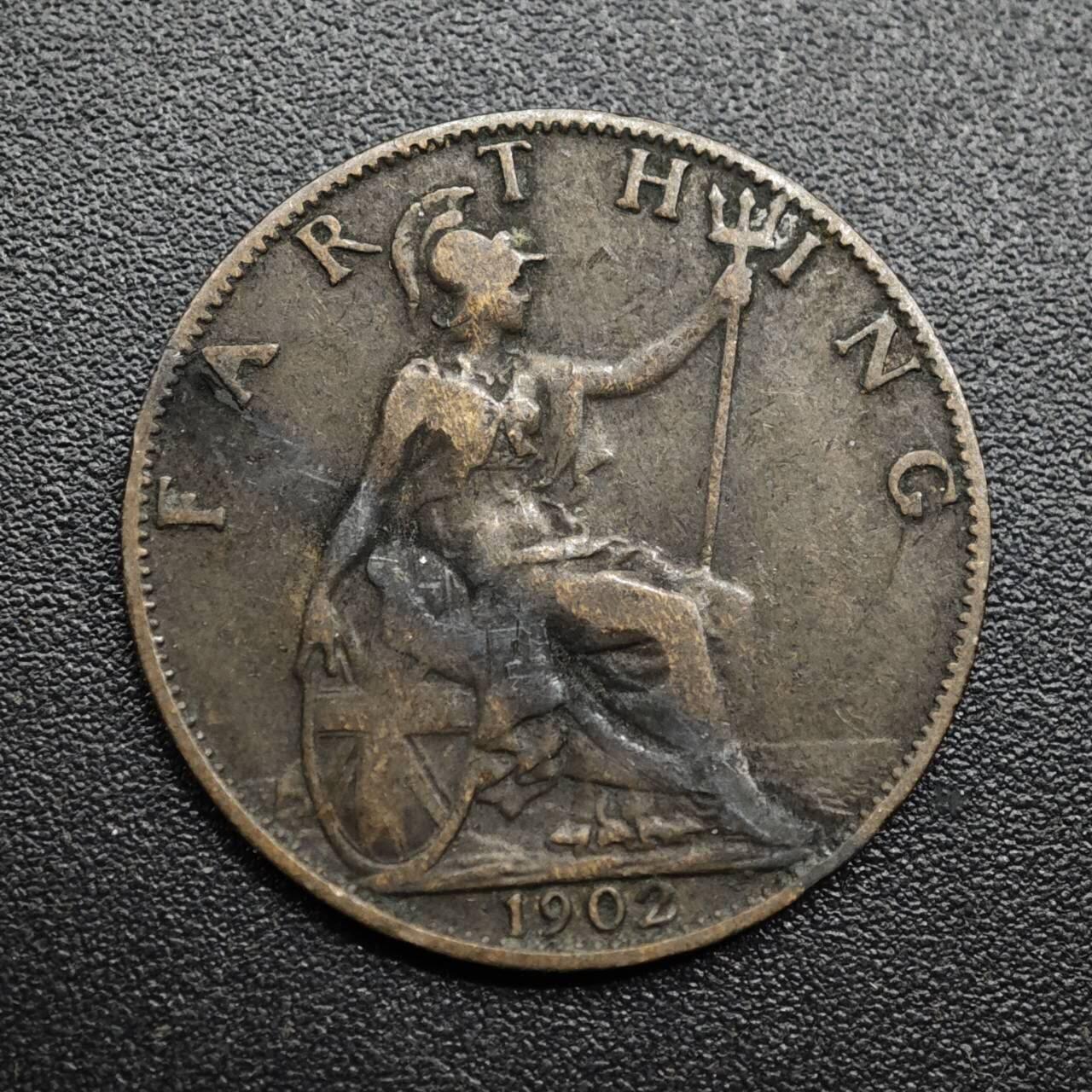 【淘币小摊】限时拍第八百五十七拍  老铜币场  满百包邮可预留两周  周一统一发货  英国1902年爱德华七世法新铜币