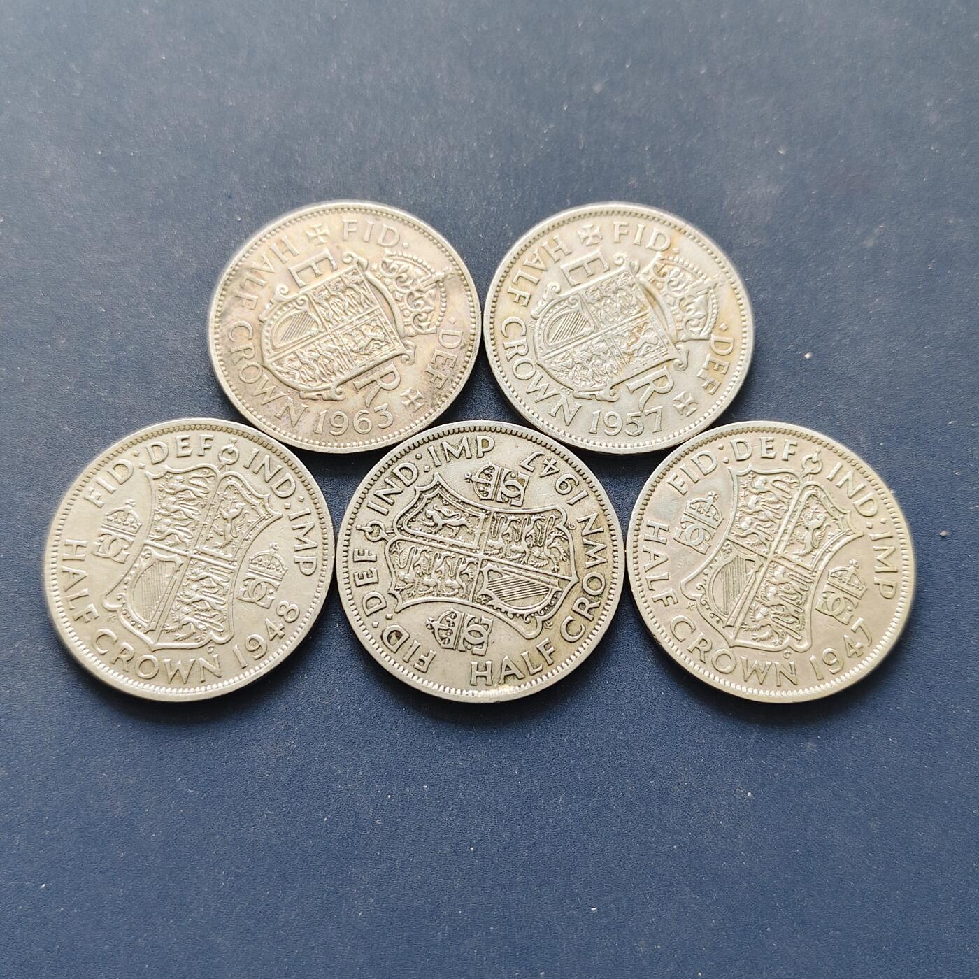 【全场包邮】纯粹捡漏拍498场-持续更新中 英国各年份半克朗5枚一组