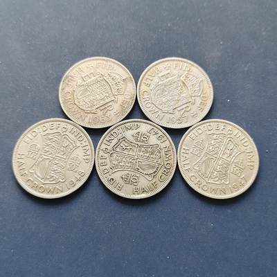 【全场包邮】纯粹捡漏拍498场-持续更新中 - 英国各年份半克朗5枚一组