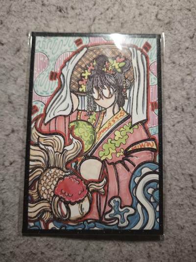 春节前倒数第二场！！龙虎卡牌-七四场（满200元包邮，无佣金，每周六结拍，欢迎送拍） - 【亲签】A6色纸 waiwai 英雄传 大乔