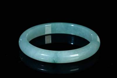 上海都达杂项专场十二（全场包邮】 - 天然冰晴种飘花翡翠（A货）手镯89-6