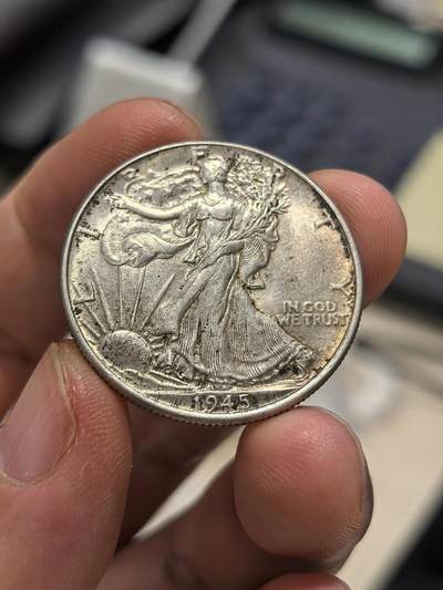 博洋堂世界钱币拍卖第159期（全场包邮） - 美国1945年行走女神半美圆 高点细节清晰带转光