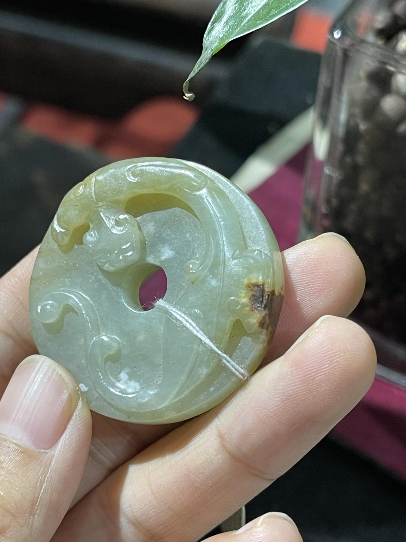 喵了个咪的第二期玉器杂项拍卖 和田玉螭龙币