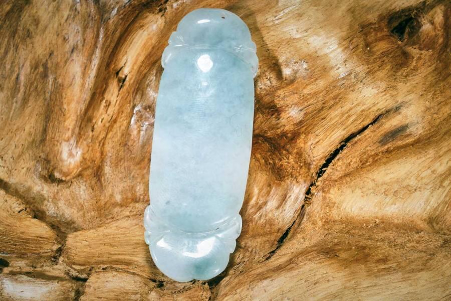 上海都达杂项专场十二（全场包邮】 天然冰糯种翡翠（A货）精雕《福气成双》挂件89-15