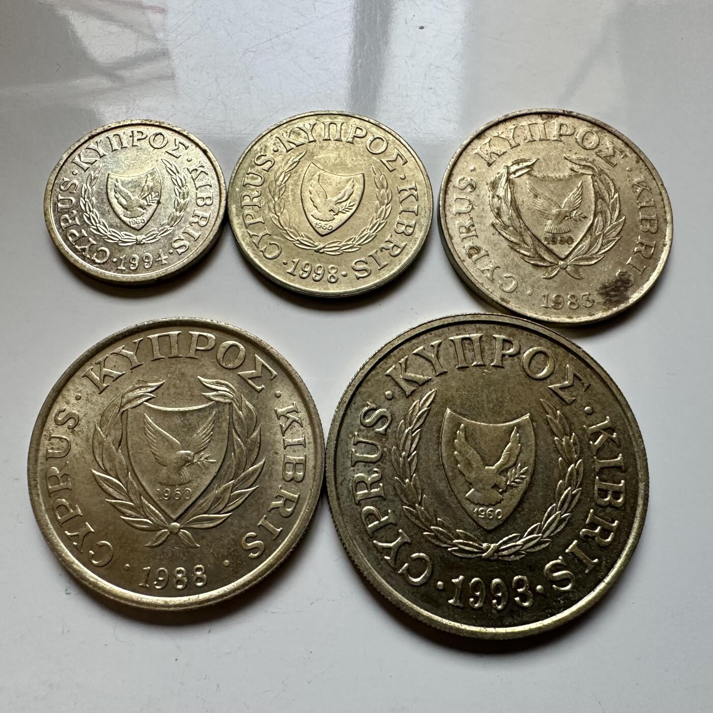 🌹外币初藏🌹🐯2026年第14场  每周二四六晚8️⃣点 接代拍 塞浦路斯1-20分5枚