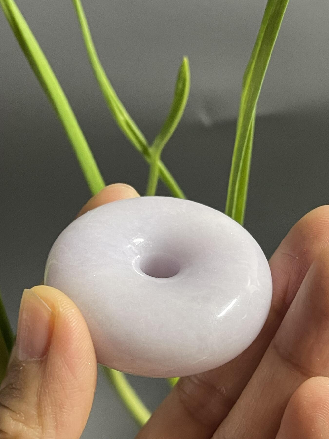 喵了个咪的第二期玉器杂项拍卖 天然翡翠紫罗兰大平安扣