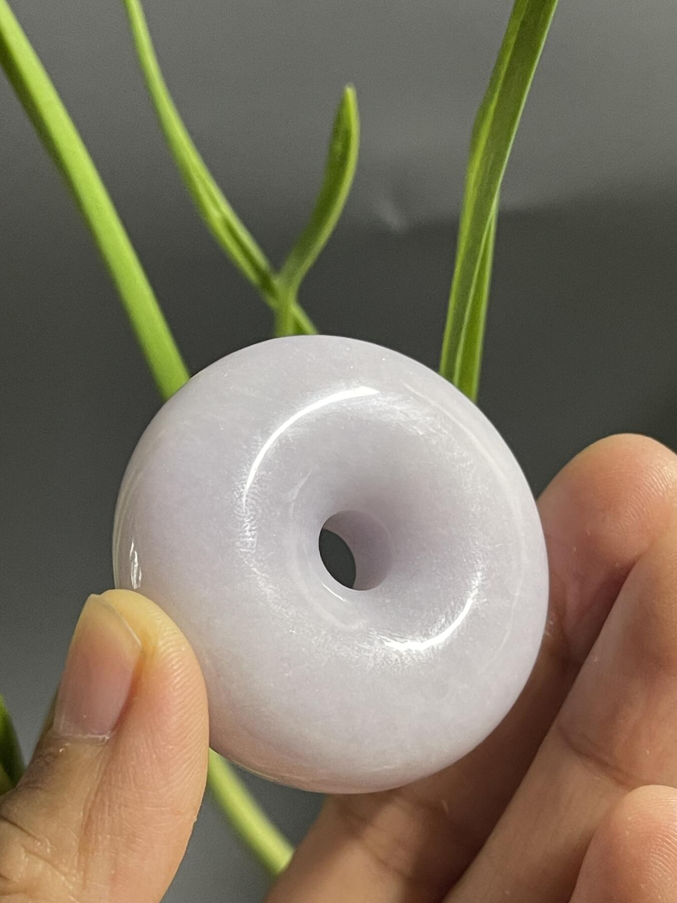 喵了个咪的第二期玉器杂项拍卖 天然翡翠紫罗兰大平安扣