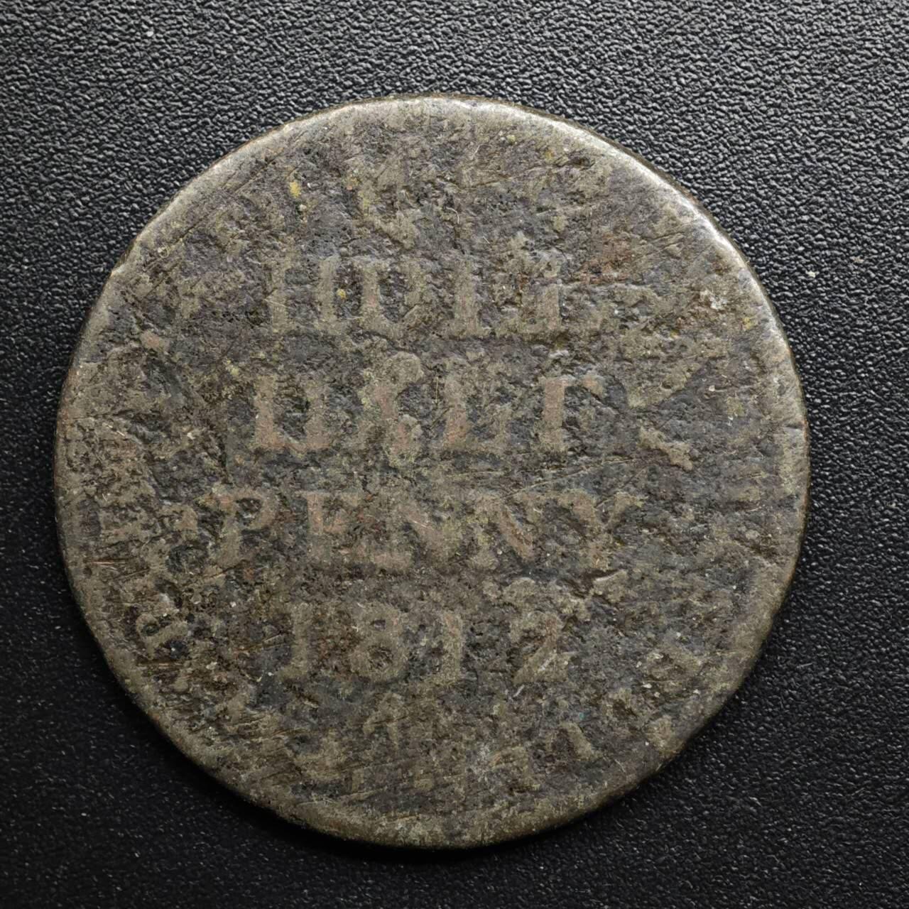 【淘币小摊】限时拍第八百五十七拍  老铜币场  满百包邮可预留两周  周一统一发货  英国1812年半便士铜币代币