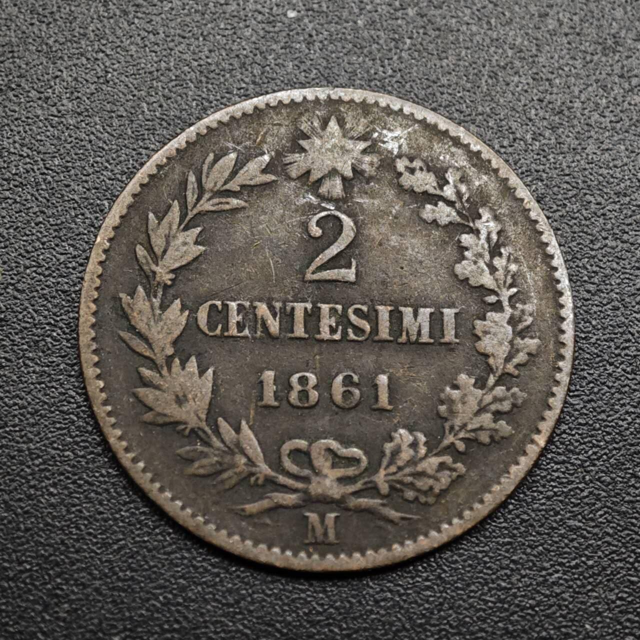 【淘币小摊】限时拍第八百五十七拍  老铜币场  满百包邮可预留两周  周一统一发货  意大利1861年2分铜币