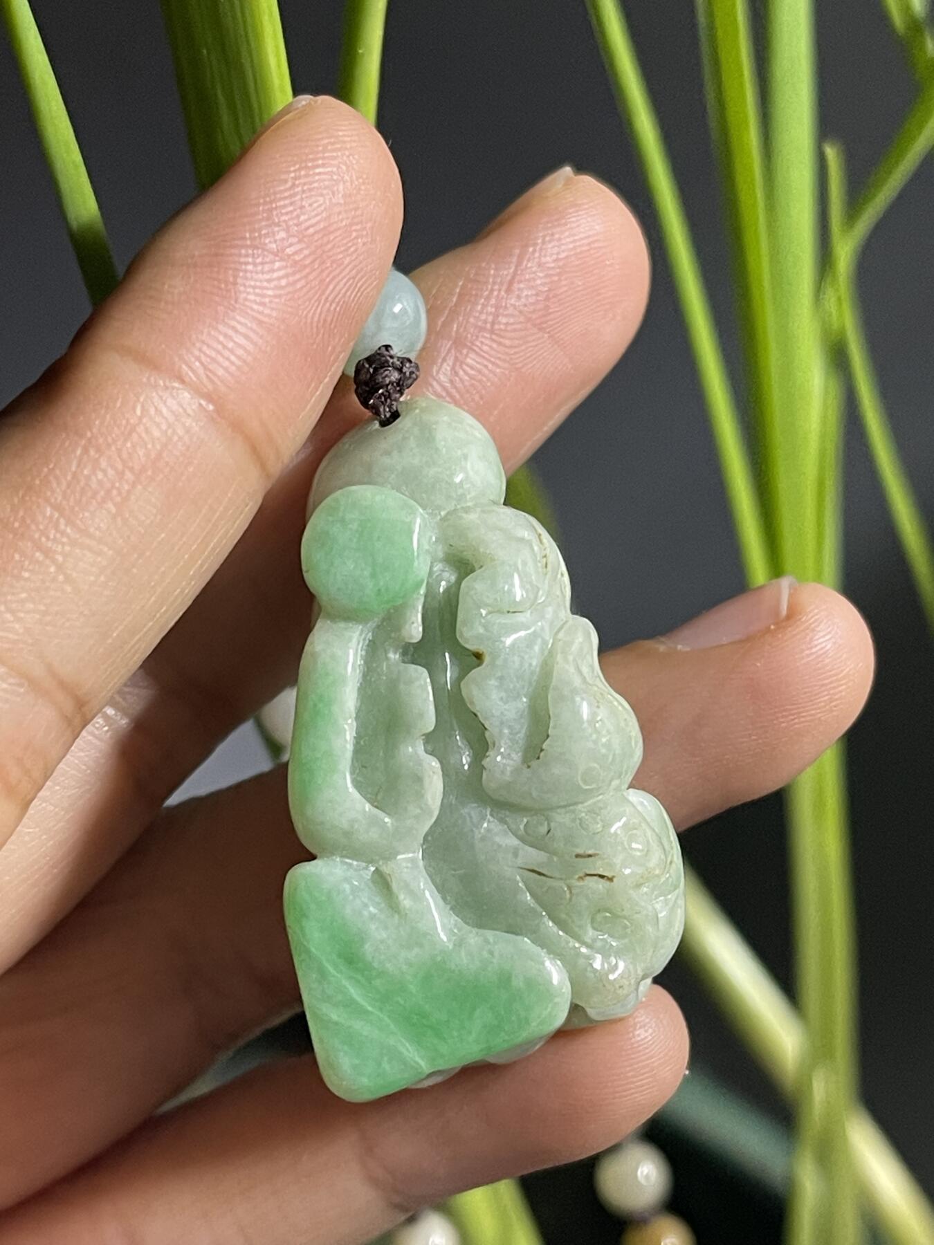 喵了个咪的第二期玉器杂项拍卖 天然翡翠百财挂件