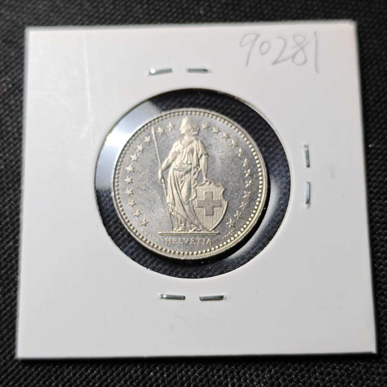 KK钱币收藏小铺  第390期  2月预留时间 周末发货  1988瑞士1法郎