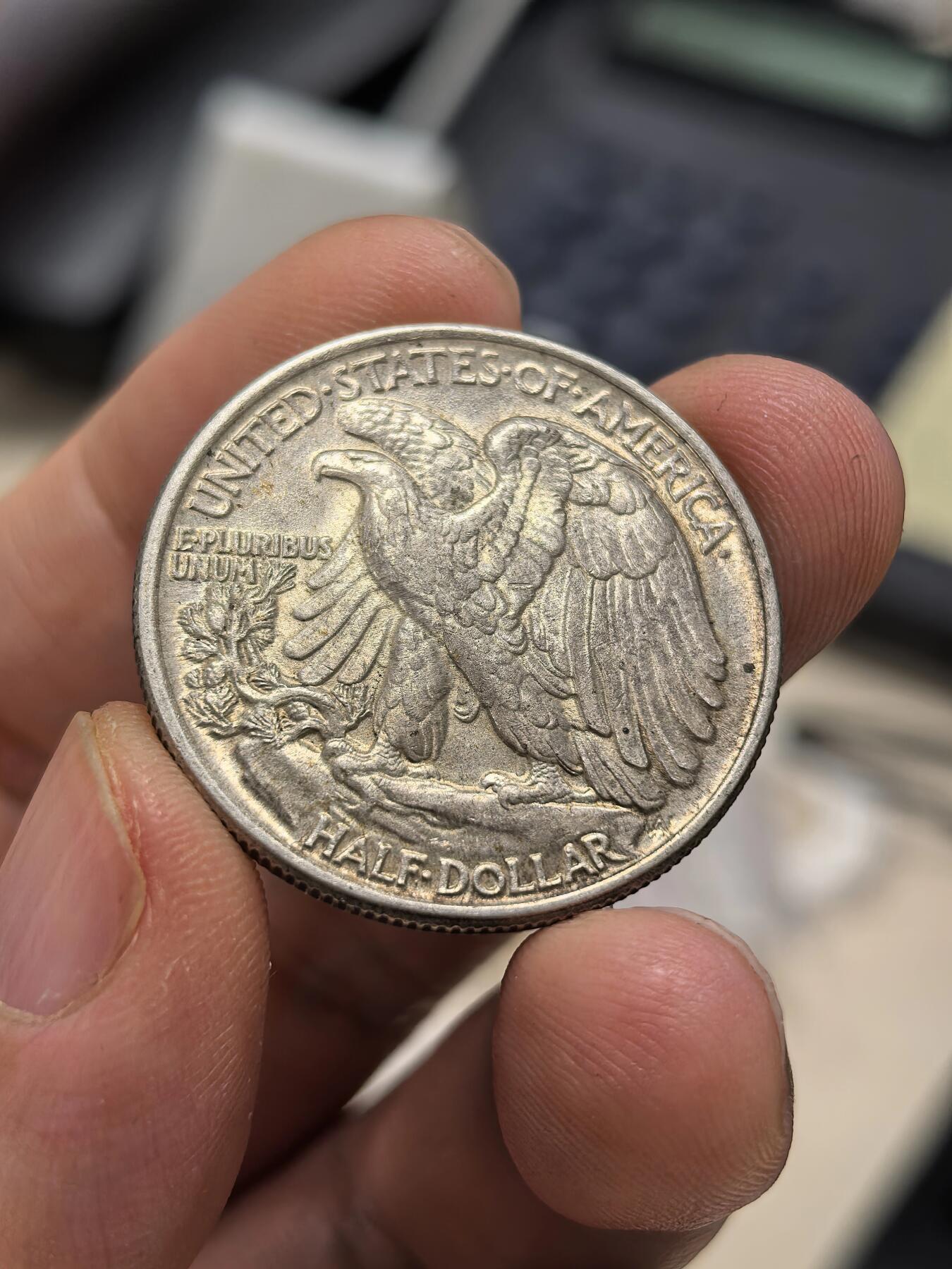 博洋堂世界钱币拍卖第159期（全场包邮） 美国1945年行走女神半美圆 高点细节清晰带转光