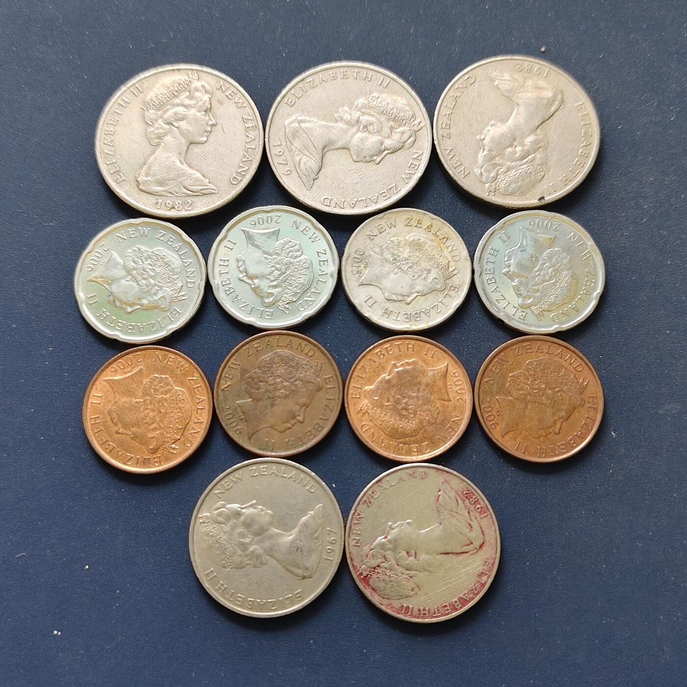 【全场包邮】纯粹捡漏拍498场-持续更新中 新西兰各年份散币13枚一组