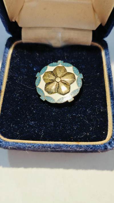 东亚勋章徽章主题拍卖7（80件） - 警视厅精励章（少见老版本 纯银9g 珐琅制 ）（发的少，现在是合金两根刺马针）