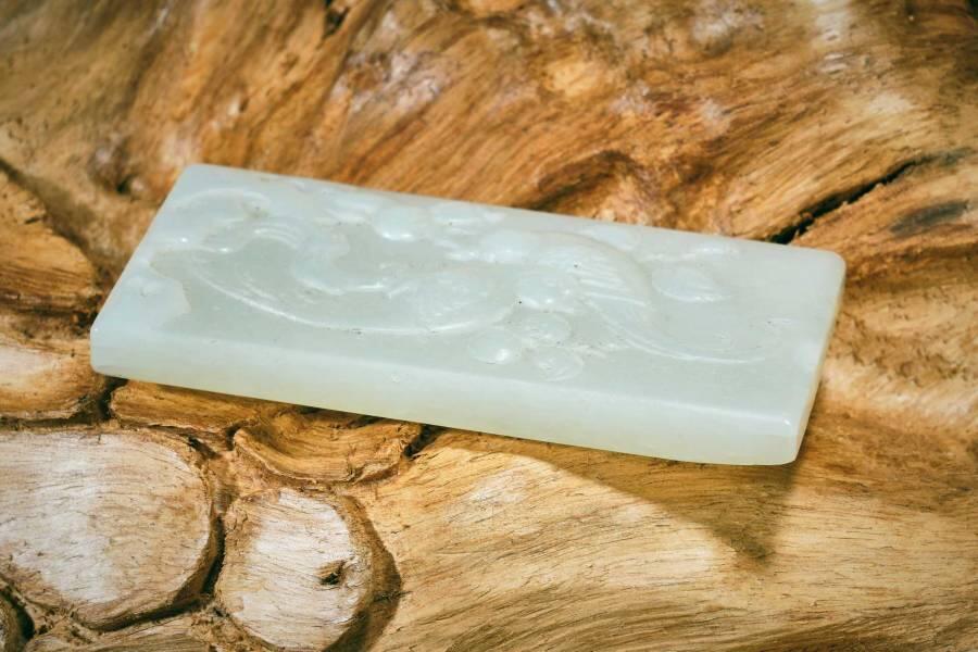 上海都达杂项专场十一（全场包邮） 和田玉籽料精雕《双喜临门》挂件89-17