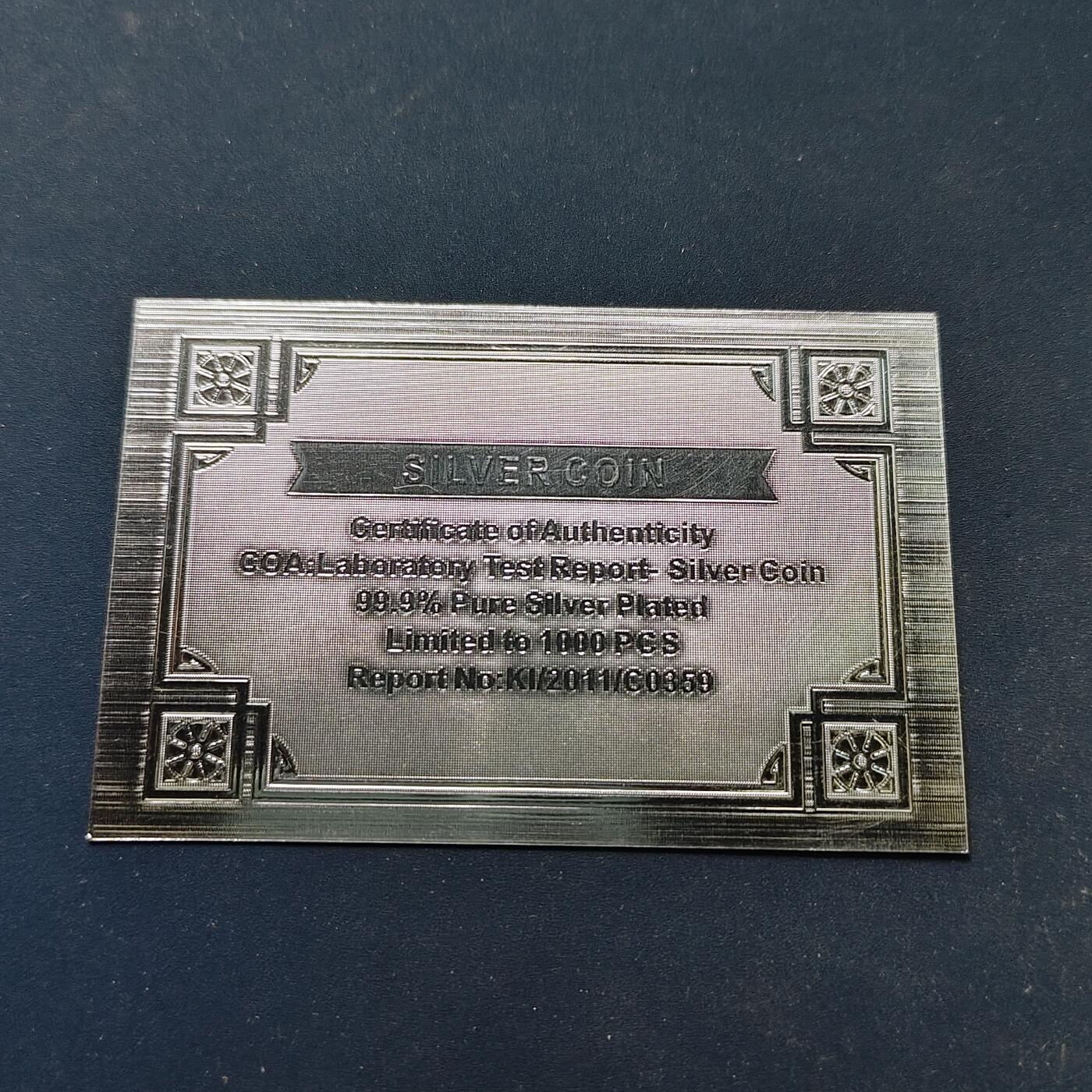 【全场包邮】纯粹捡漏拍498场-持续更新中 【杂件·限量】纯银牌重量1.74克【1.74克99.99%，纯银价约49元（按28元银价估算）】