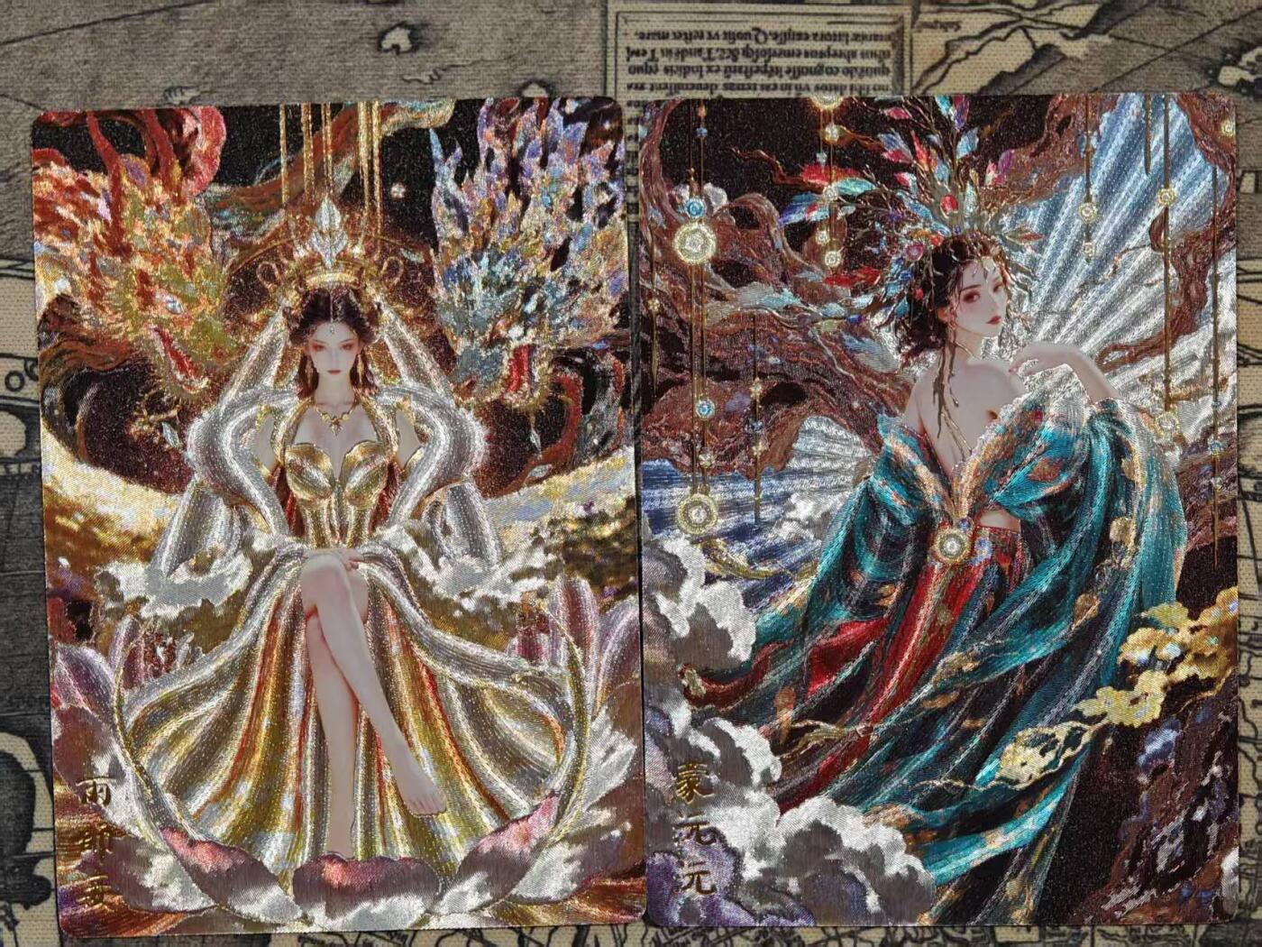 春节前倒数第二场！！龙虎卡牌-七四场（满200元包邮，无佣金，每周六结拍，欢迎送拍） 粗闪2张 奇点 雨师妾&蒙沅沅