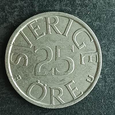 逸泉钱币2026第十四场世界各国散币纪念币A1214-1613 - 1589 瑞典25 欧尔