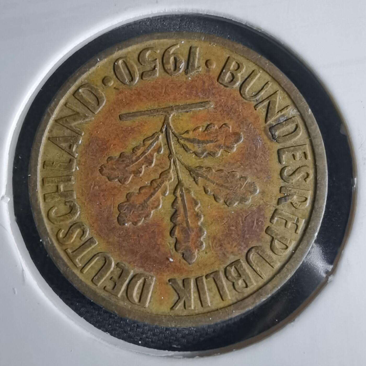 沼泽如烟--第980场 德国1950年10芬尼