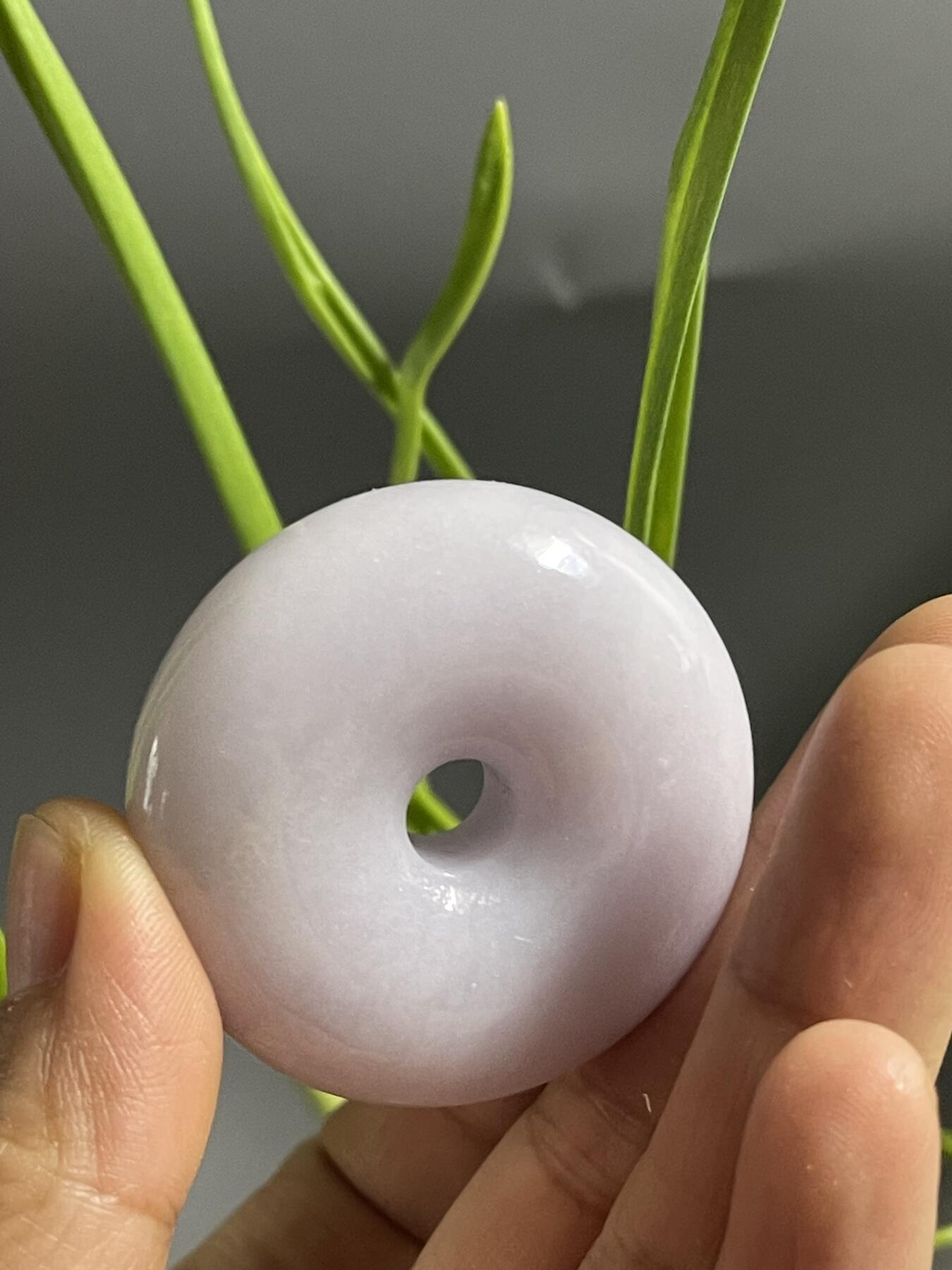 喵了个咪的第二期玉器杂项拍卖 天然翡翠紫罗兰大平安扣