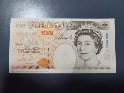 1月29号晚上8点 外国纸币自动截拍第15场 - 英国10镑 新品