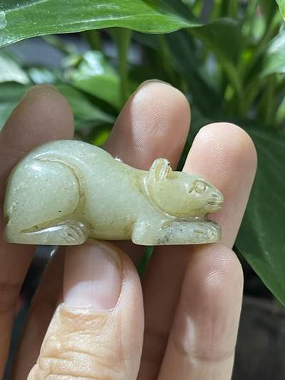 喵了个咪的第二期玉器杂项拍卖 - 和田玉老鼠