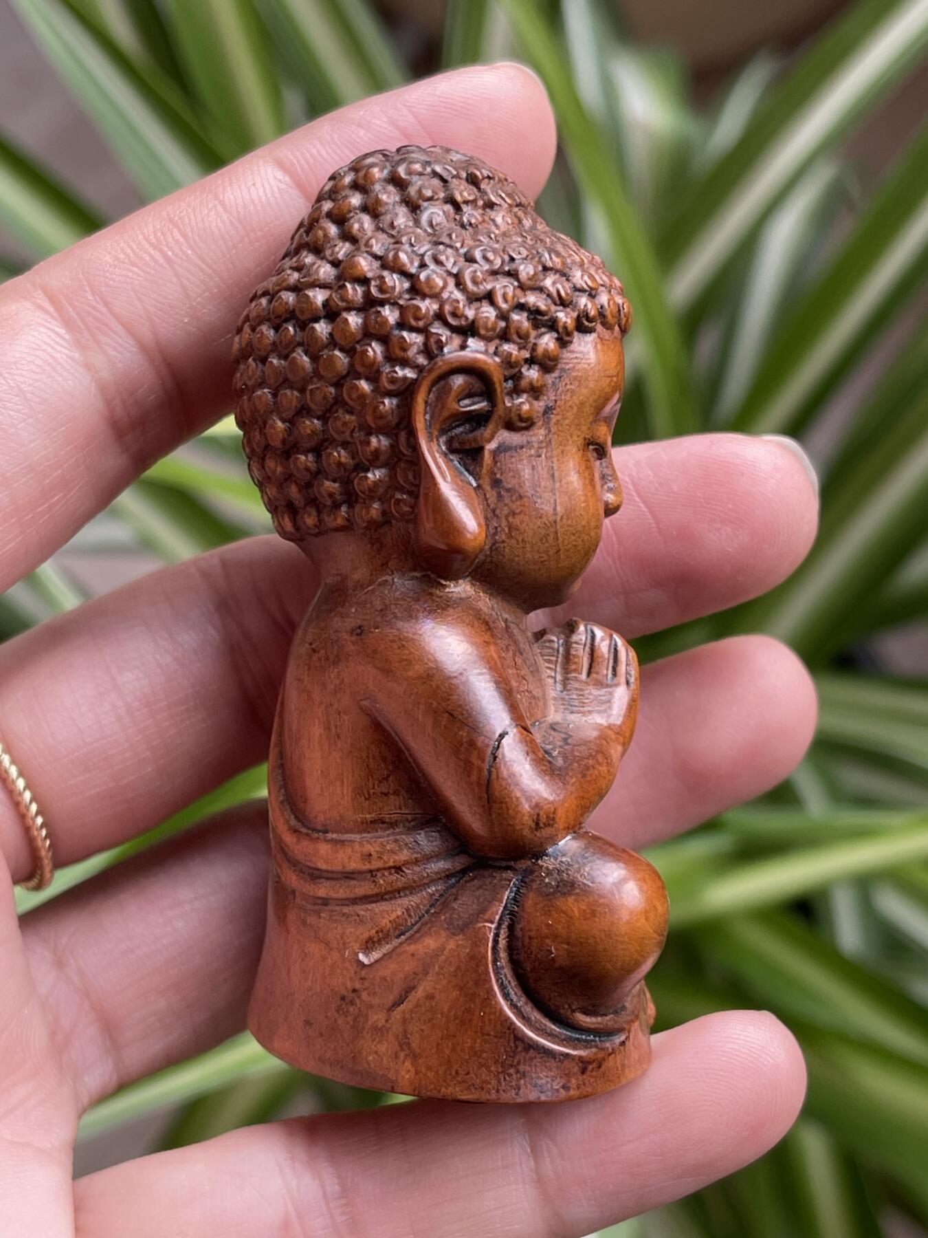 喵了个咪的第三期木器杂项小摆件拍卖 黄杨木佛