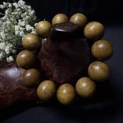 零元拍：金丝楠圆珠珠手串，20MM 金丝满满，满手留香 - 零元拍：金丝楠圆珠珠手串，20MM 金丝满满，满手留香