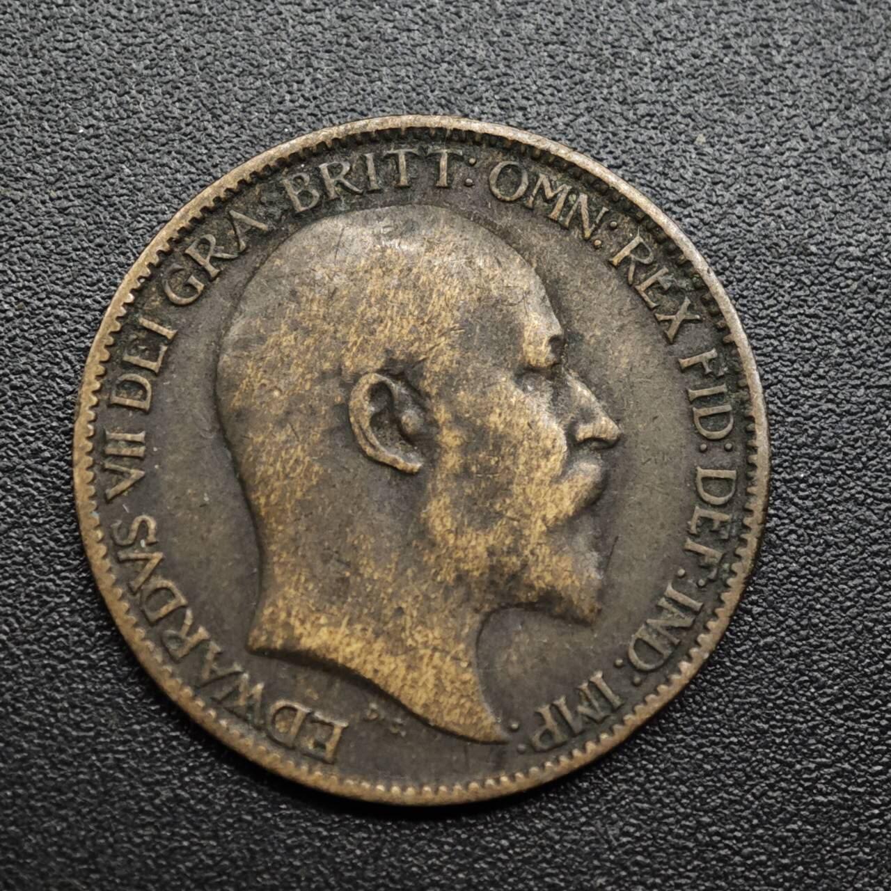 【淘币小摊】限时拍第八百五十七拍  老铜币场  满百包邮可预留两周  周一统一发货  英国1902年爱德华七世法新铜币