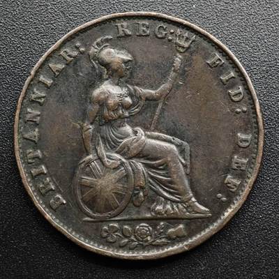 【淘币小摊】限时拍第八百五十七拍  老铜币场  满百包邮可预留两周  周一统一发货  - 英国1854年维多利亚半便士铜币