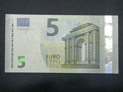 【游宝拍卖】乙巳蛇年第115期 蛇年收官场 - 欧盟-5欧元【2013年 V-西班牙 首签 全新UNC】