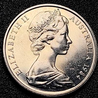 泉币菌-第180场- 精品福利场 - 原光UNC 23.5mm澳大利亚10分 琴鸟 老年女王1984年