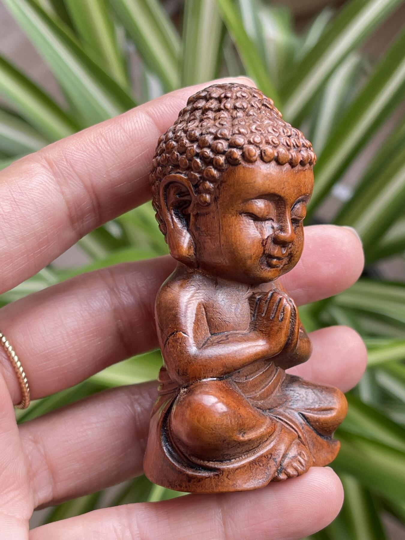 喵了个咪的第三期木器杂项小摆件拍卖 黄杨木佛