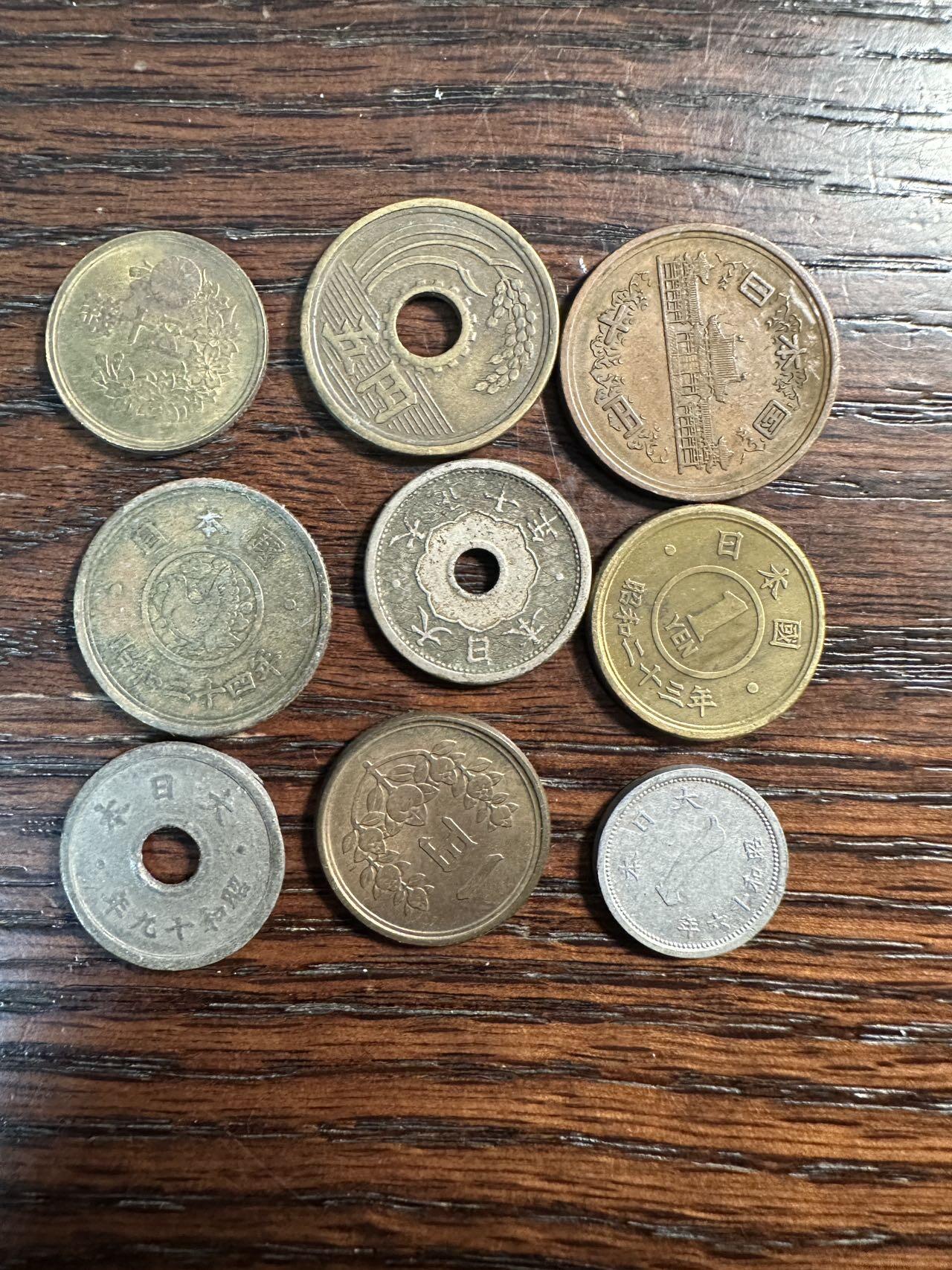 蒂克钱币-第58场 外国散币 奥运/博览会纪念章免佣限时拍 日本 各时期辅币 9枚