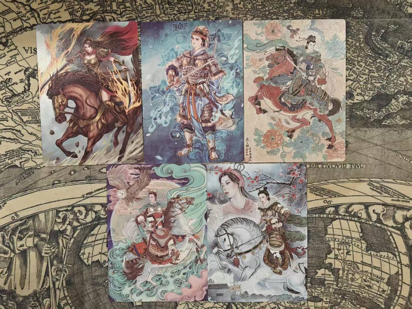 春节前倒数第二场！！龙虎卡牌-七四场（满200元包邮，无佣金，每周六结拍，欢迎送拍） 普卡5张 星宿文创 三娘 一套