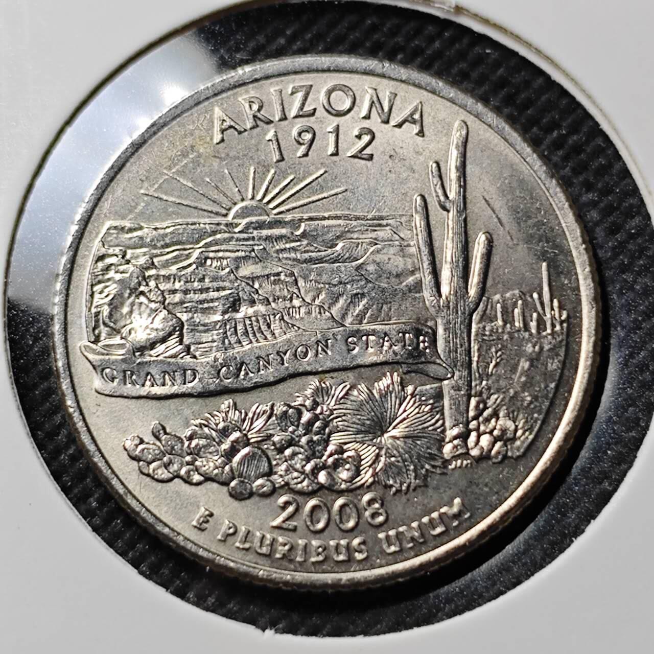 KK钱币收藏小铺  第390期  2月预留时间 周末发货  美国25分纪念币 好品