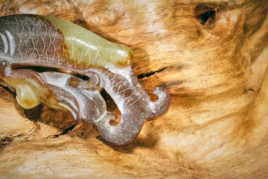 上海都达杂项专场十二（全场包邮】 和田古玉鱼挂件89-20