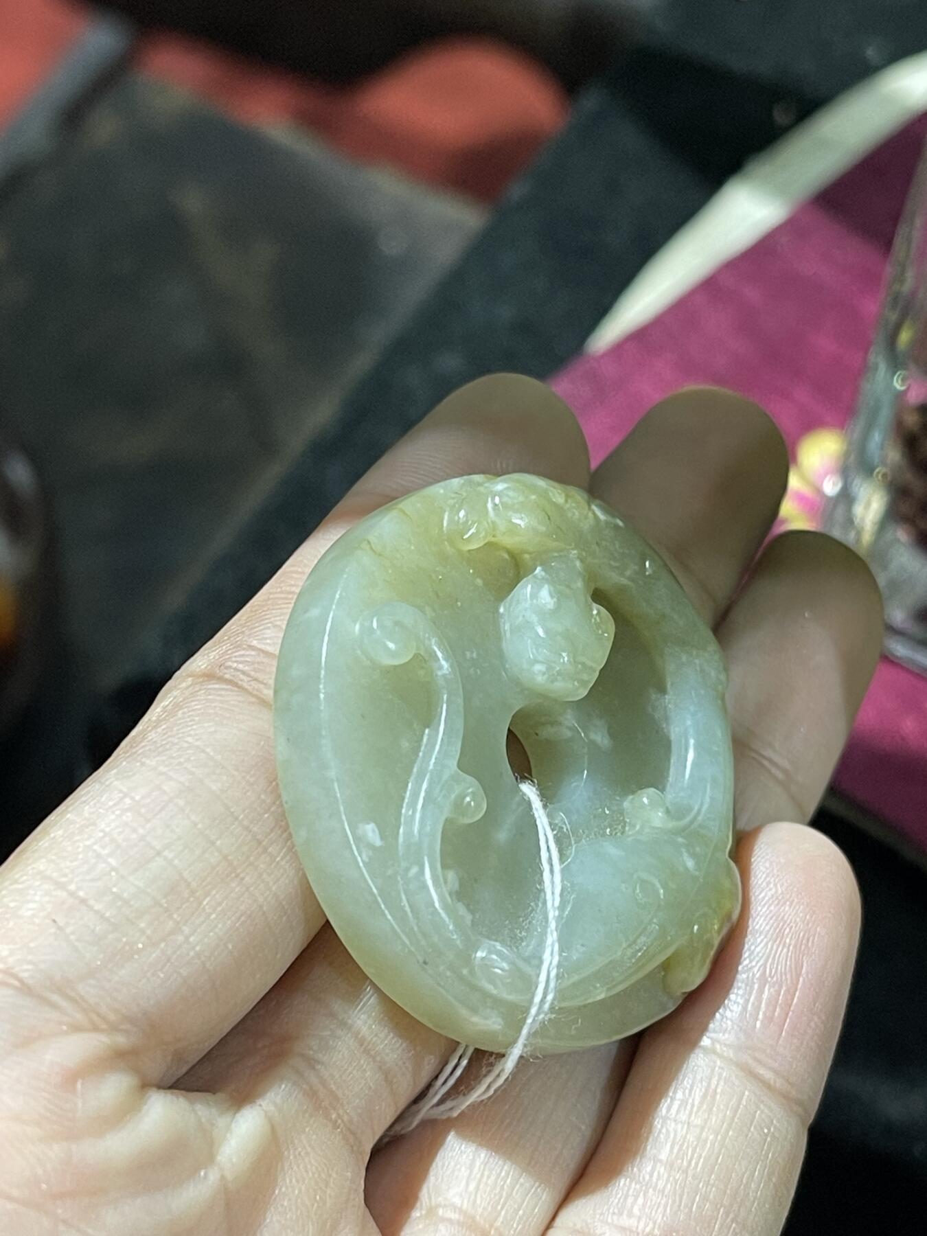 喵了个咪的第二期玉器杂项拍卖 和田玉螭龙币