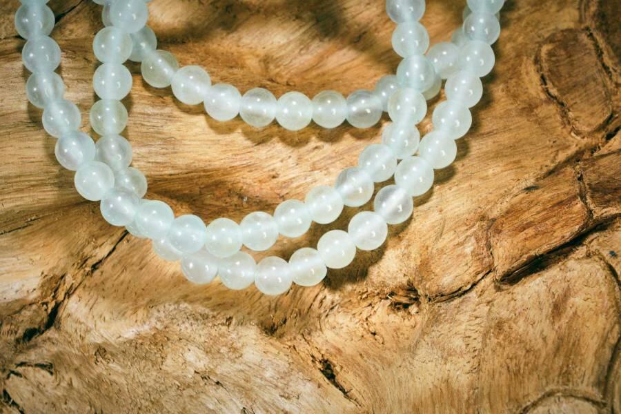 上海都达杂项专场十二（全场包邮】 天然白冰翡翠（A货）项链89-7