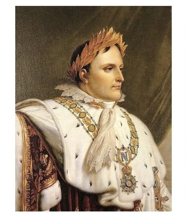 【艺术】法国艺术大章1869年 拿破仑诞辰百年金叶冠 高浮雕精制大镀金章 50MM