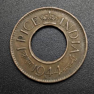 【淘币小摊】限时拍第八百五十七拍  老铜币场  满百包邮可预留两周  周一统一发货  - 印度1944年乔治六世1派沙铜币